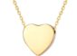 Stainless steel keepsake urn necklace, heart, gold