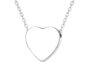 Stainless steel keepsake urn necklace, heart, silver