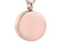 Stainless steel keepsake urn necklace, round, rose gold