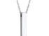 Stainless steel keepsake urn necklace, vertical bar, silver