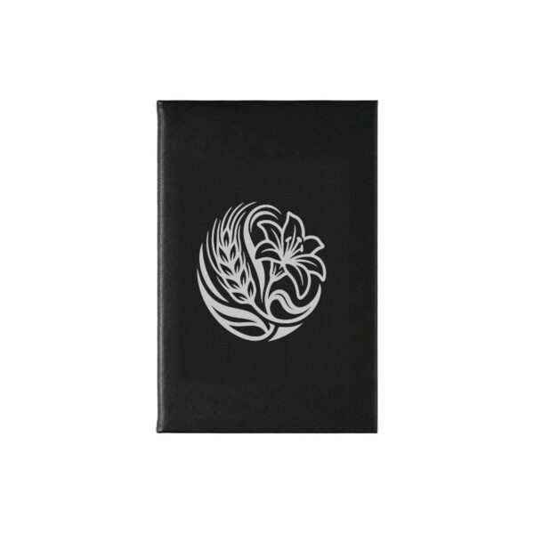 gbh-engraved-journal-black-silver Laser engraved journal with a logo