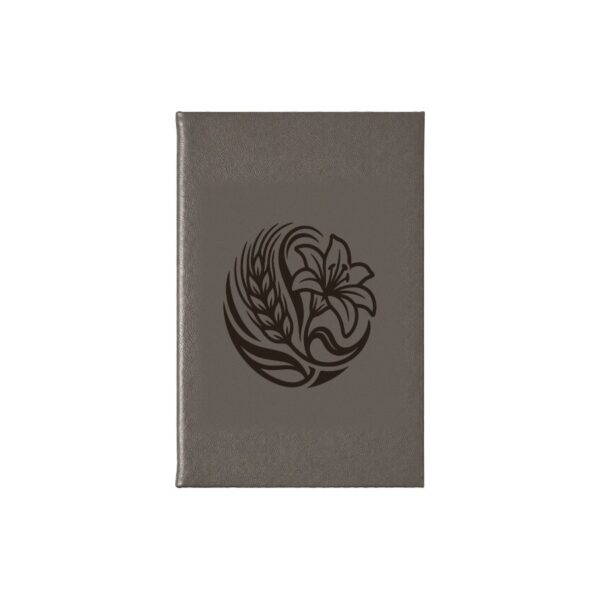 gbh-engraved-journal-grey-black Laser engraved journal with a logo