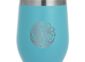 Laser engraved powder-coated wine tumbler with a logo