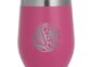 Laser engraved powder-coated wine tumbler with a logo
