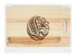 Laser engraved Canadian maple board with a logo