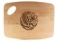 Laser engraved Canadian maple board with a logo