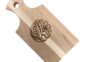 Laser engraved Canadian maple board with a logo