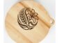 Laser engraved Canadian maple board with a logo