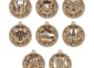The Christmas Story set of 8 layered wooden nativity ornaments