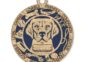 Layered wooden Labrador Retriever dog breed ornament with a name plate