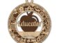 Layered wooden Educator school staff ornament with a name plate