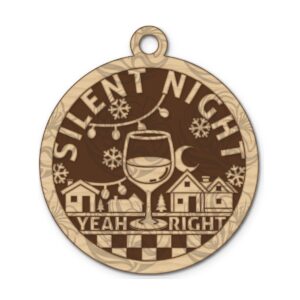 Naughty but Nice grown-up humour Christmas ornament: Silent Night