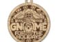Layered wooden Christmas pun ornament: Gnome for the Holidays