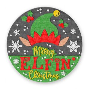 Merry Elfin Christmas Sign - GBH19929