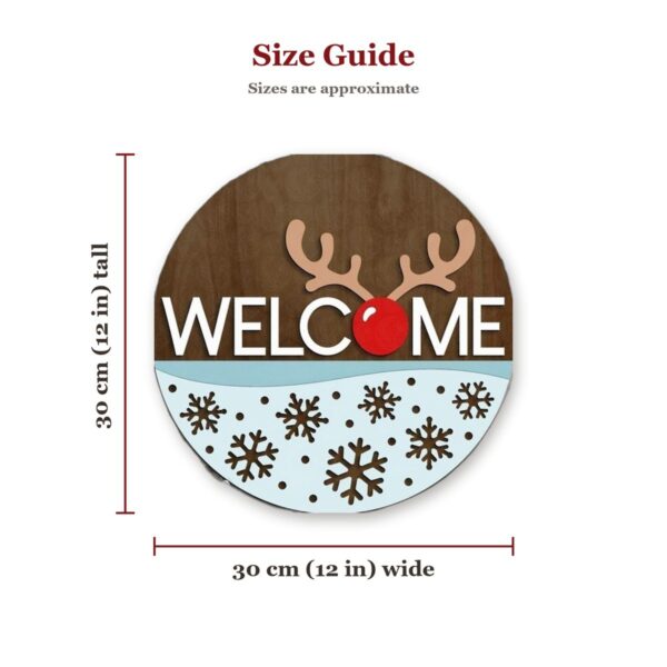 Laser Cut Reindeer Welcome Sign Size Guide Laser Cut Reindeer Welcome Sign Size Guide