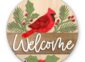 Laser Cut Cardinal Welcome Sign - GBH19955