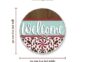 Laser Cut Welcome Sign with Candy Cane Pattern Size Guide