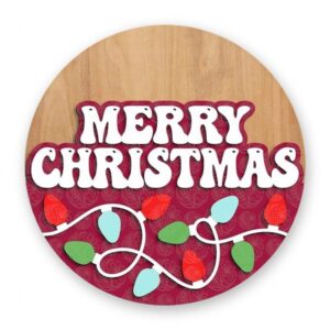 Retro Christmas String Light Sign - GBH19988
