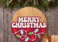 Retro Christmas String Light Sign on the wall