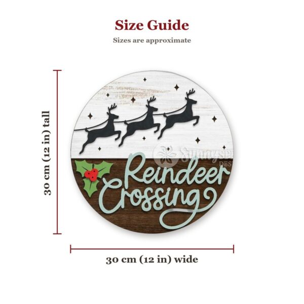Reindeer Crossing Door Sign Size Guide Reindeer Crossing Door Sign Size Guide