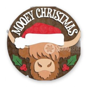 Highland Cow Christmas Sign - GBH20000