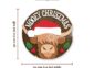 Highland Cow Christmas Sign Size Guide