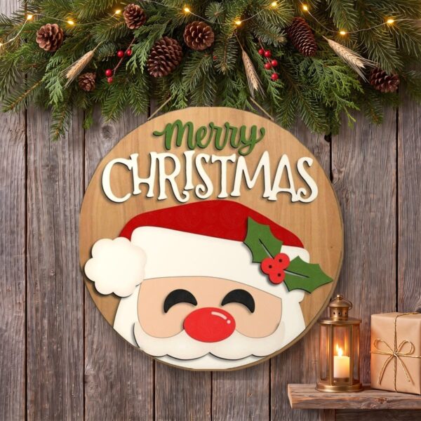 Laser Cut Santa Sign on the wall Laser Cut Santa Sign on the wall