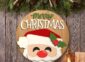 Laser Cut Santa Sign on the wall