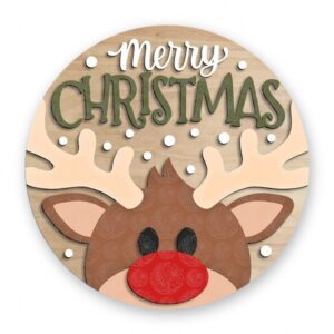 Laser Cut Reindeer Sign - GBH20016