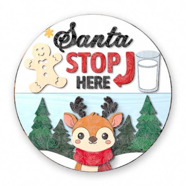 Santa Stop Here Sign - GBH20121 Santa Stop Here Sign - GBH20121