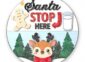 Reindeer Santa Stop Here Sign