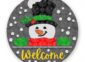 Snowman Welcome Sign