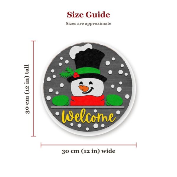 Snowman Welcome Sign Size Guide Snowman Welcome Sign Size Guide