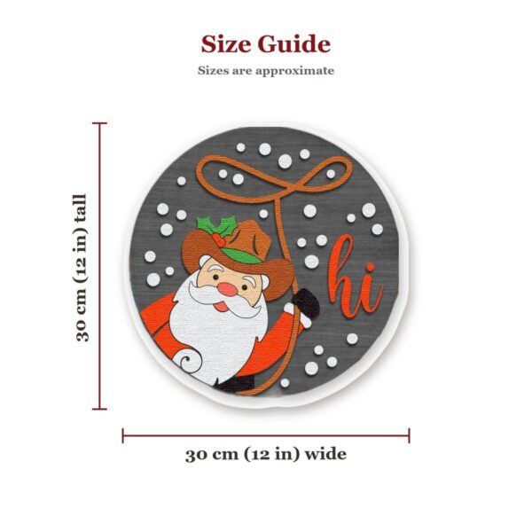 Cowboy Santa Hi Sign Size Guide Cowboy Santa Hi Sign Size Guide