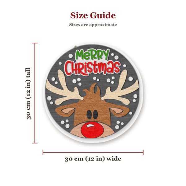 Merry Christmas Reindeer Sign Size Guide