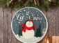 Let It Snow Snowman Sign on the wall