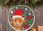 Ho Ho Ho Highland Cow Sign on the wall