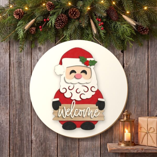 Santa Welcome Sign on the wall Santa Welcome Sign on the wall
