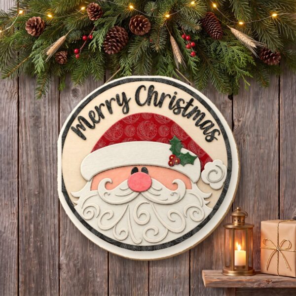 Merry Christmas Santa Sign on the wall Merry Christmas Santa Sign on the wall