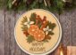 Orange Slice Happy Holidays Sign on the wall