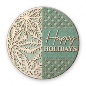 Happy Holidays Round Sign - GBH21015