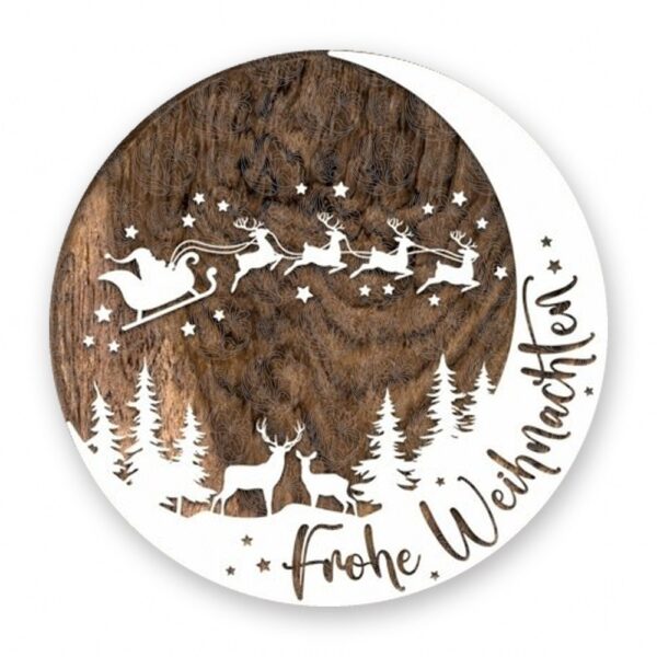 Frohe Weihnachten Wood Sign - GBH23812 Frohe Weihnachten Wood Sign - GBH23812