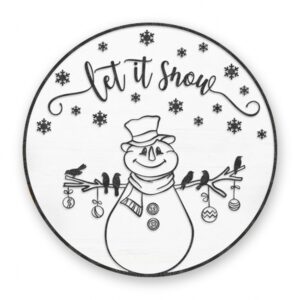 Laser Cut Snowman Sign - GBH24803