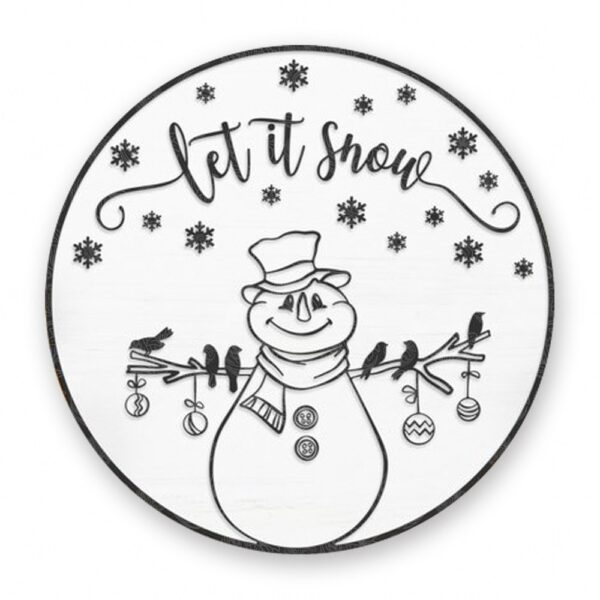 Laser Cut Snowman Sign - GBH24803 Laser Cut Snowman Sign - GBH24803