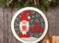 Christmas Gnome Sign Be Merry Santa on the wall