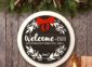 Laser Cut Welcome Sign on the wall