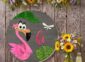 Fantastic Flamingo Hi Sign on the wall