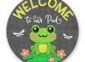 Cute Welcome Frog Door Sign