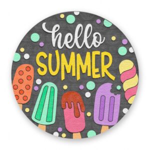 Hello Summer Popsicles Sign