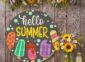Hello Summer Popsicles Sign on the wall